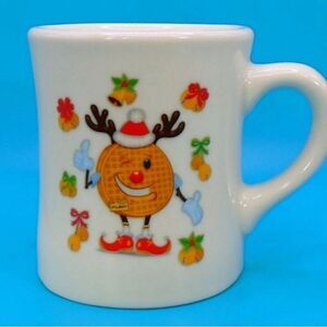 Waffle House Coffee Cup Mug Happy Holidays Christmas 2022 Tuxton Reindeer